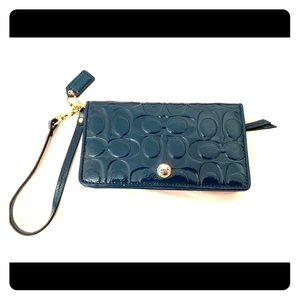 Coach Teal Wallet/Clutch